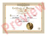 Printed Marriage Certificate