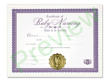 Baby Naming Certificate