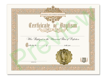 Baptism Certificate