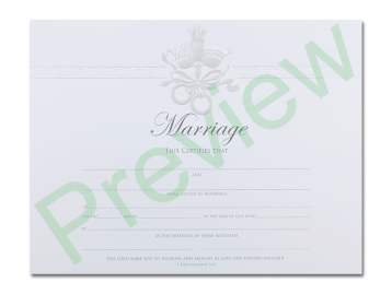 Marriage Certificate - Ivory Dove