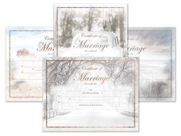 Textured Marriage Certificate