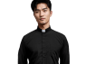 Black Clergy Shirt - Long Sleeve
