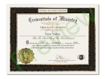 Exclusive Ordination Certificate