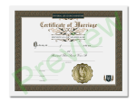 Marriage Renewal Certificate