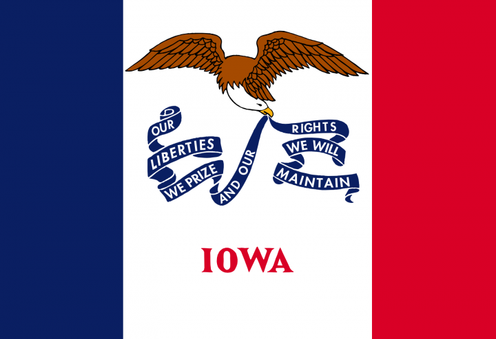 The Iowa state flag