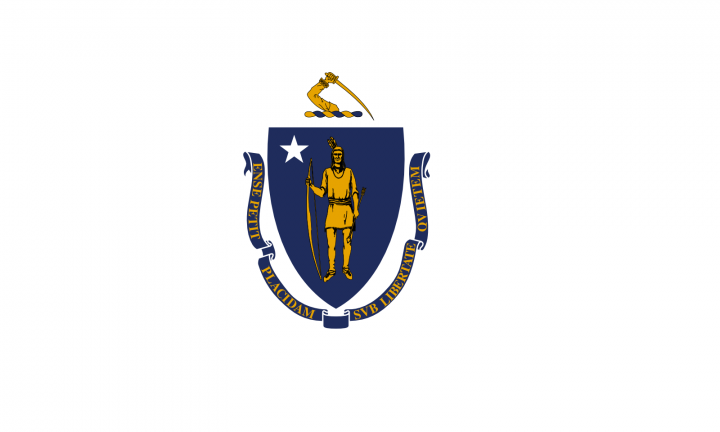 The Massachusetts state flag